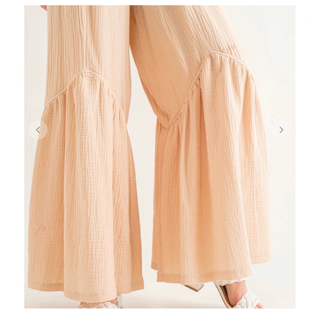 Boho - Cotton gauze solid fabric Wide leg
Jumpsuit - Picture 2 of 2
